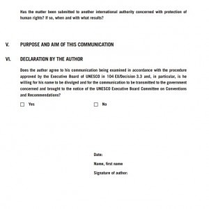 p3 UNESCO complaint