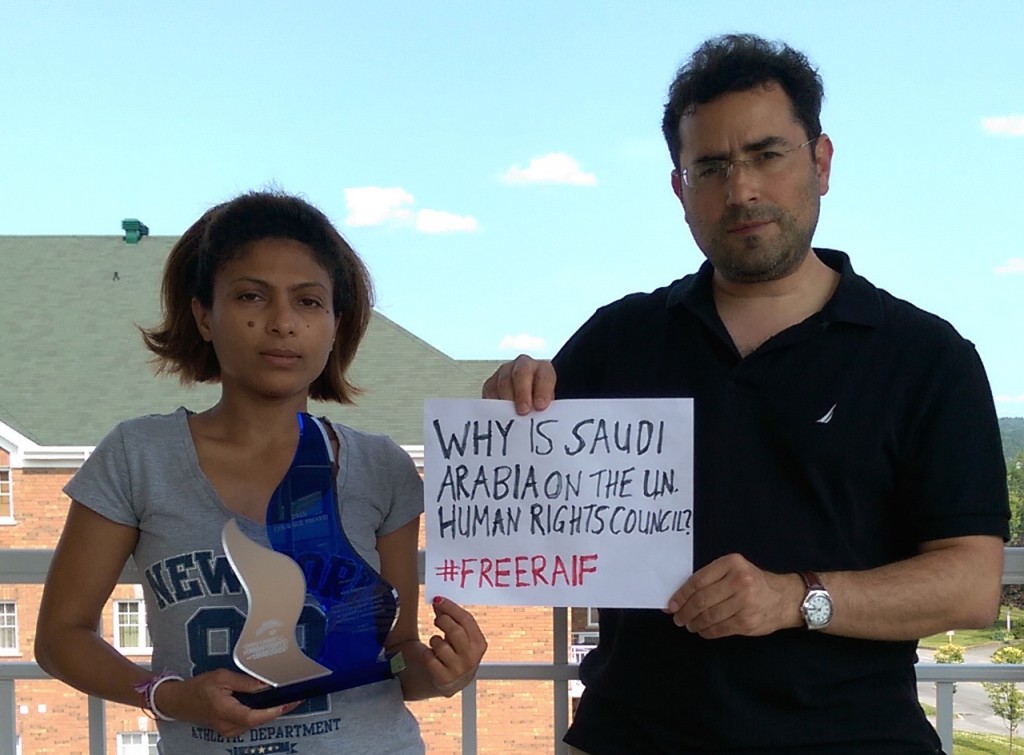 Ensaf wife of Raif Badawi and Hillel