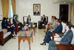 Olivier de Schutter with Syria's Assad regime, faisal mikdad